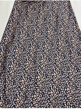 J.Crew satin leopard print pull-on midi skirt in pink and blue